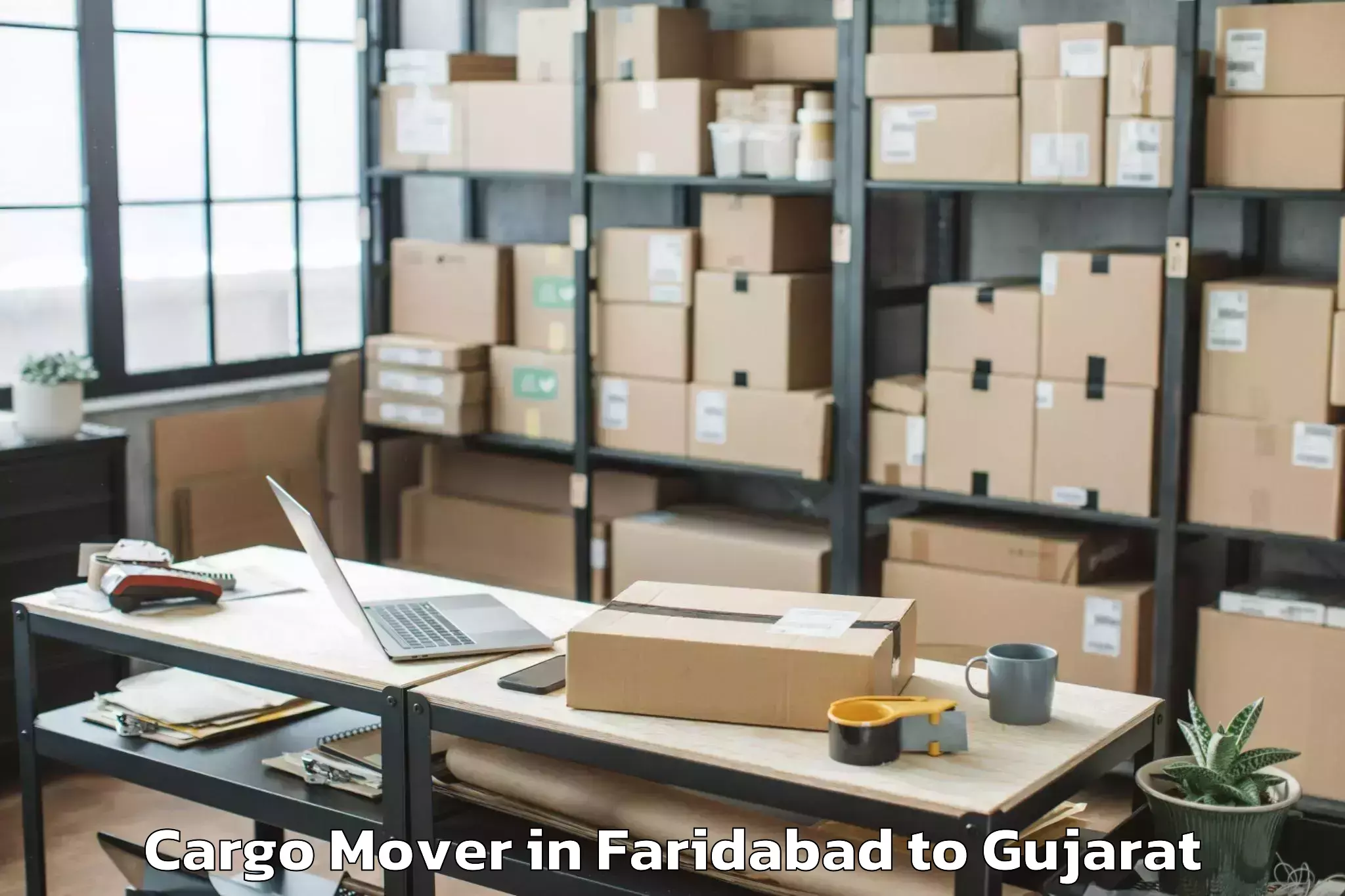 Reliable Faridabad to Jhalod Cargo Mover